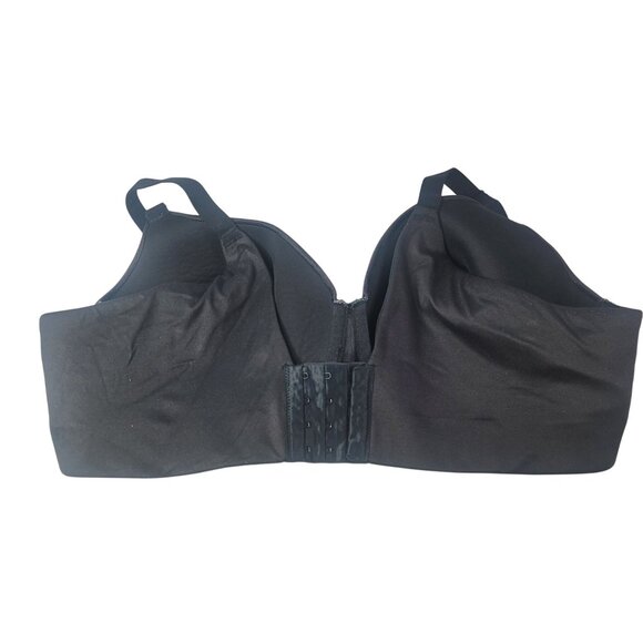 Cacique Underwire Bra Black 42DD Adjustable Lightly Padded Balconette Seamless - Picture 6 of 9